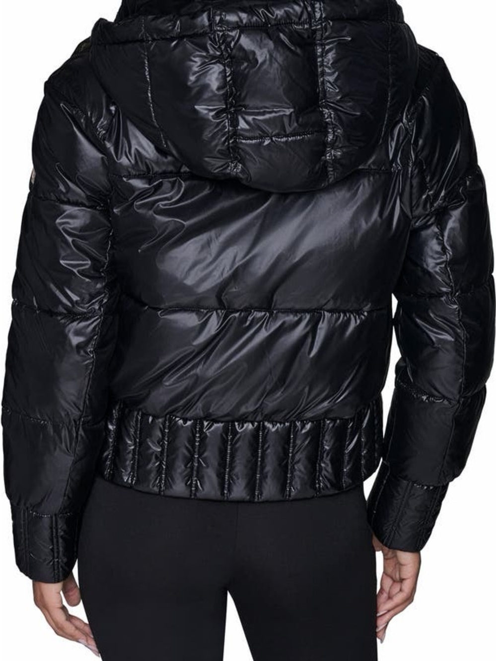 Karl Lagerfield Crop Puffer Bomber Jacket Medium - Picture 2 of 11